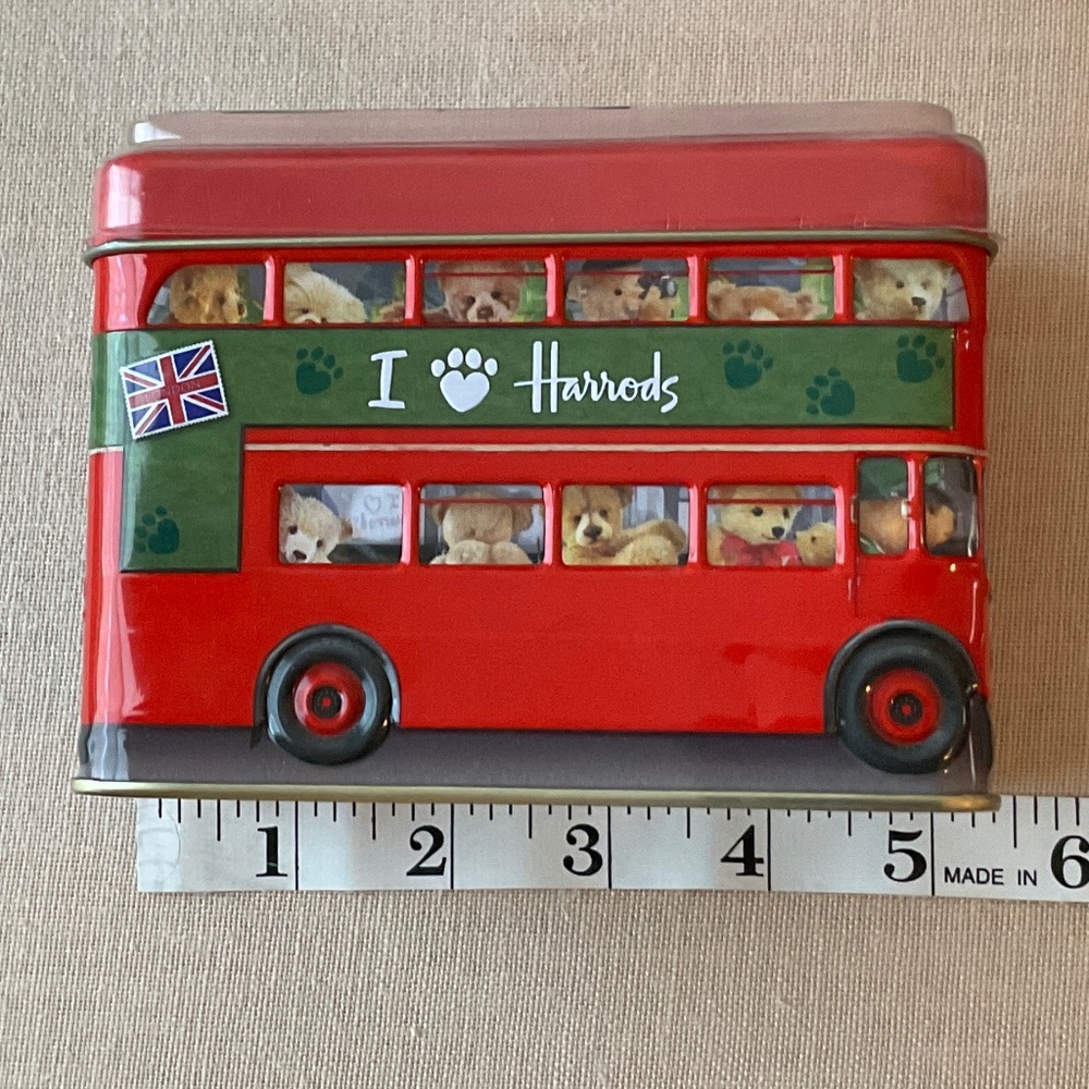 London red bus coin bank, empty tin, 4 x 5 - Picture 6 of 7